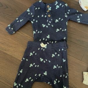 Going home outfit blue long sleeve bodysuit with matching pants light blue ducks